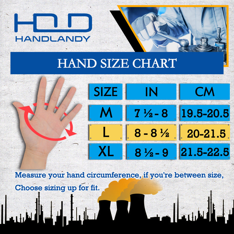 Handlandy – gants de mécanicien de travail pour hommes, vente en gros, résistants, pour écran tactile, Impact 6081