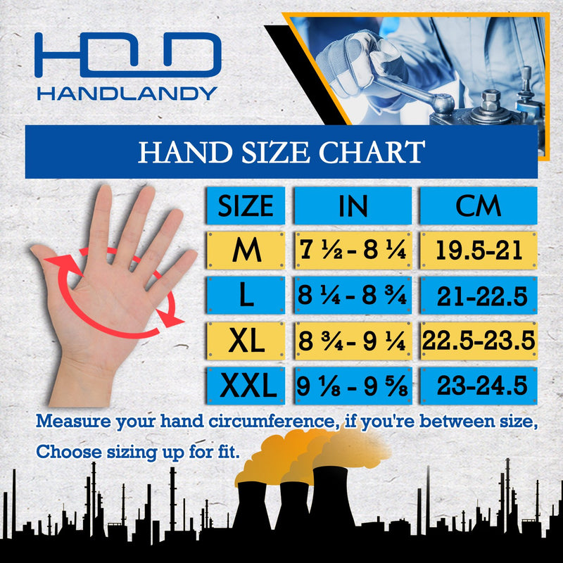 Handandy Utility-Arbeitshandschuhe für Mechaniker, Bauarbeiter, Fahrer 6166