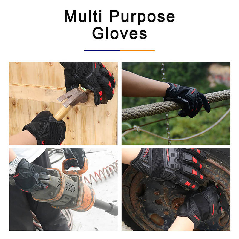 Handlandy Wholesale Men Work Mechanics Gloves Heavy Duty Touchscreen Impact 6081 (36/72/120 Pairs)