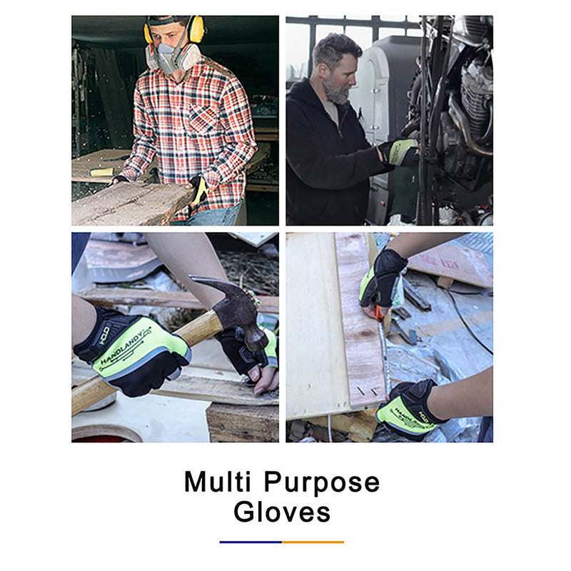 Handlandy Wholesale Work Gloves Carpenters Fingerless Framing 6085