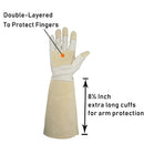 Handlandy gros femmes gants de jardinage en cuir de porc Long Gauntlet 1601