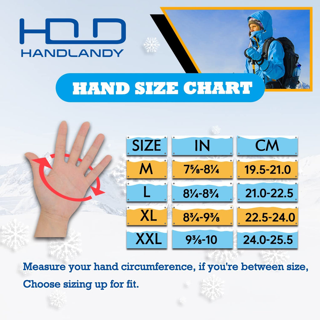 HLDD HANDLANDY Guantes de invierno impermeables y resistentes al viento  para hombres y mujeres, guantes térmicos para pantalla táctil para clima  frío