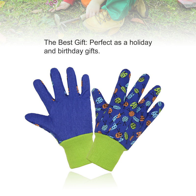 Handlandy 3 paires de gants de jardinage pour enfants en coton durabilité extérieure 5096