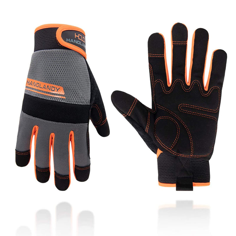 Handlandy Men Women Work Gloves Mechanic Touchscreen Thin Silicon 6134