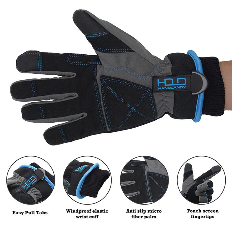 Handlandy 10/12 paires hommes femmes gants d'hiver écran tactile Ski Snowboard 8015