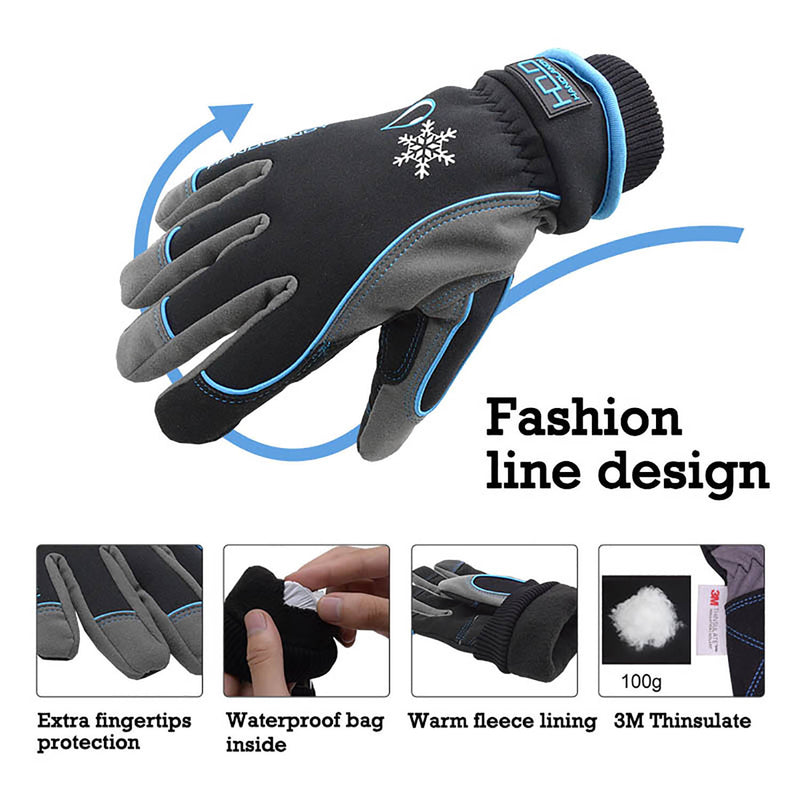 HLDD HANDLANDY Guantes de invierno impermeables y resistentes al viento  para hombres y mujeres, guantes térmicos para pantalla táctil para clima  frío