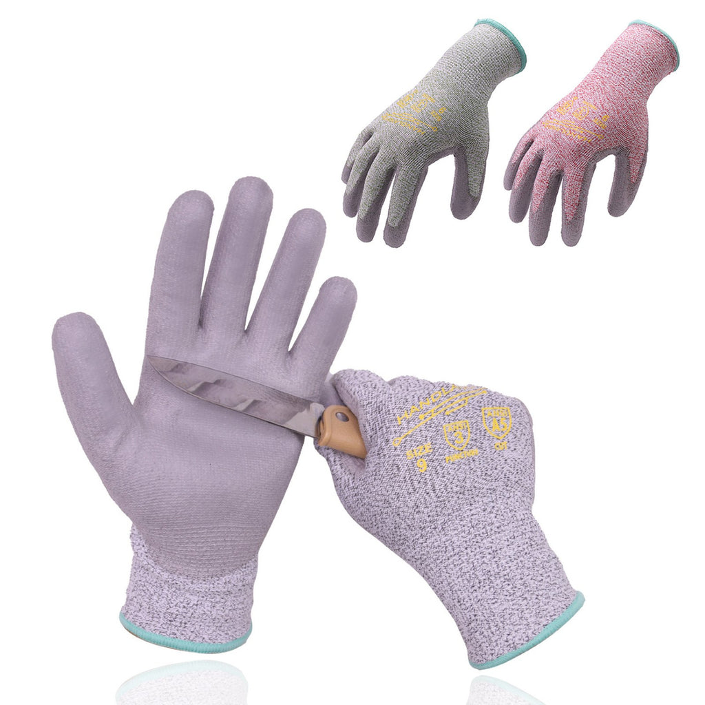 SAFEAT Cut Resistant Work Gloves for Men and Women - Protective, Flexible,  Safety Grip, Comfortable PU Coated Palm