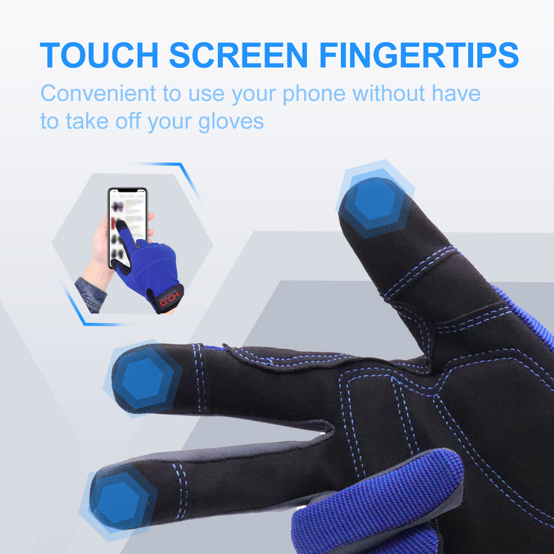 HANDLANDY Touchscreen Work Gloves Fit Men and Women Utility