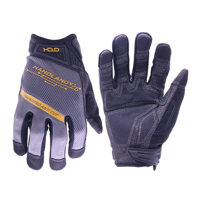 Handlandy Wholesale Mens work Mechanics Gloves Abrasion Resistant Safety 6077