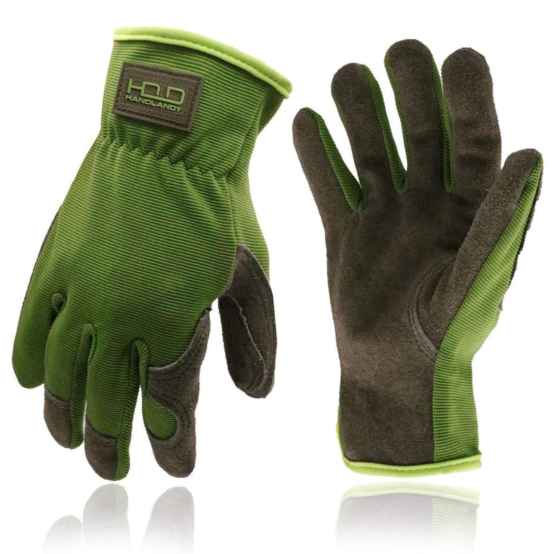 Handlandy vente en gros hommes femmes gants de jardinage en cuir dextérité respirant 5964