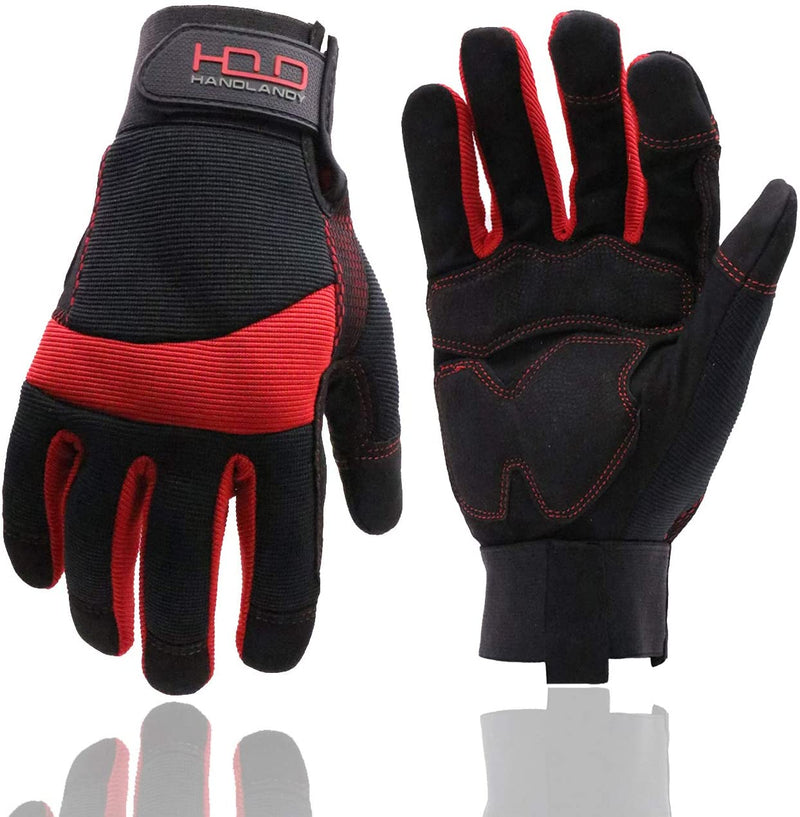 Handlandy Wholesale Men Work Mechanics Gloves Heavy Duty Touchscreen I